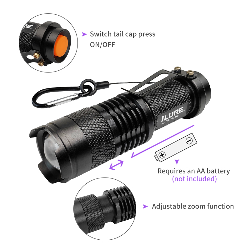 Mini UV Flashlight 395nm Ultra - đánh giá và giá Fishing Lure Making Kit