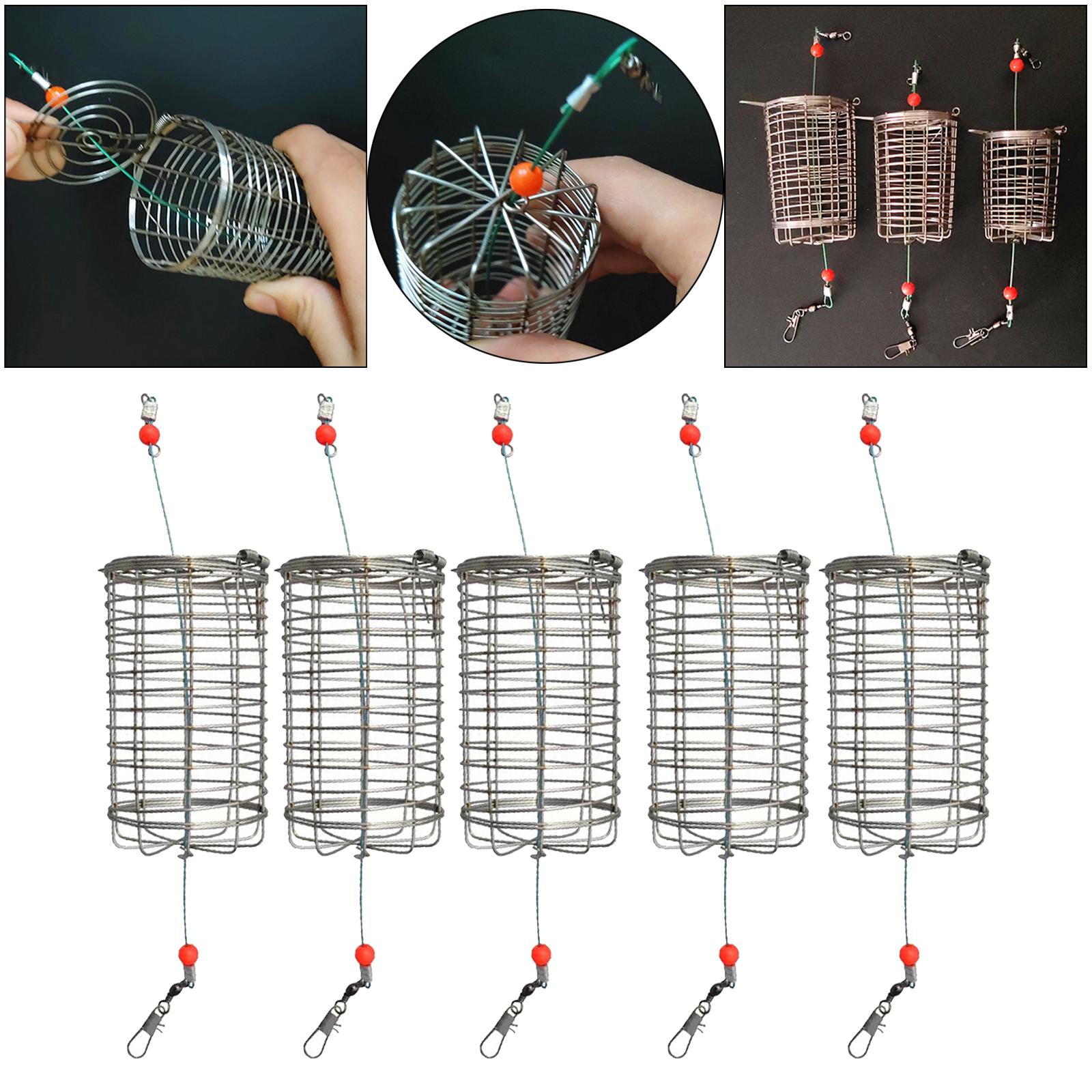 5x Solid Fishing Feeder Cage T - đánh giá và giá Fishing Lure Box